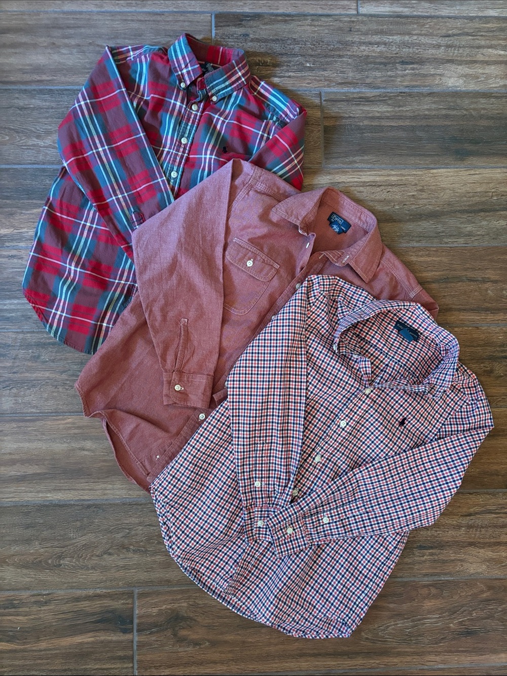EUC Ralph Lauren Boys’ Button-Down Shirts Lot (3)